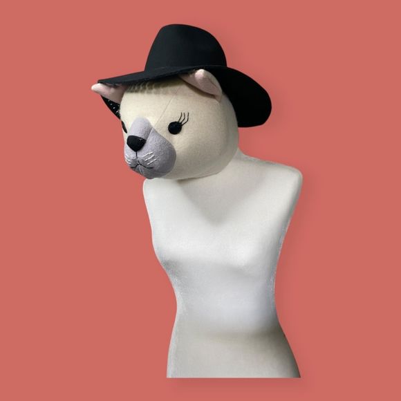 Merona Accessories - 🖤 FELTED WOOL WIDE BRIM FEDORA HAT MERONA TARGET OSFM CUT OUT DETAILING